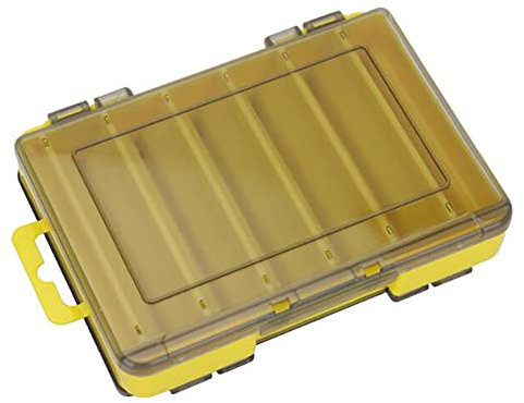 BYNYXI Fishing Tackle Box, Köderbox Doppelseitige Angelbox Angel Zubehör Box Kunststoff Angelkasten Wasserdicht Angelbox Tacklebox Hardbaits Kunstköder Box für Wobbler Blinker-14cmx10.5cmx3cm