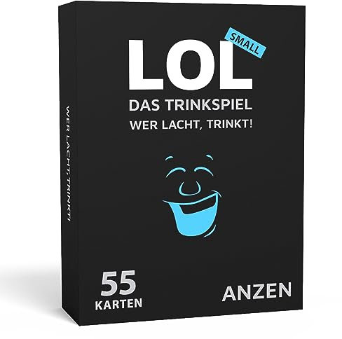 LOL Trinkspiel - Wer lacht, trinkt! - Small | Kartenspiel für Erwachsene | Silvester Partyspiel-e | LOL Spiel | witzige Wichtel-Geschenke Männer + Frauen | Geburtstagsgeschenk Saufspiel Mitbringsel