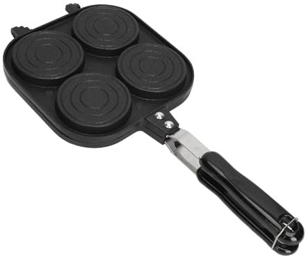 Teglia per Pancake a Doppia Faccia a Cottura Rapida, Padella Multifunzionale per Waffle e Pancake, Rivestimento Antiaderente, Piano Cottura Ideale, Design Portatile per Fornelli,