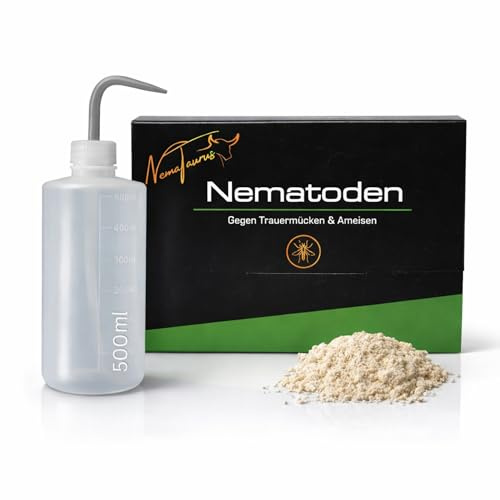SF- Nematoden zur Bekämpfung von Trauermücken, Thrips und anderen Schädlingen effektiver biologischer Pflanzenschutz mit Fadenwürmern (SF Nematoden + Quetschflasche (Ameisenvertreibung), 100, Mio)