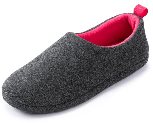 RockDove Damen-Hausschuhe Filz Hüttenschuhe Zweifarbige Filzhausschuhe, 39 EU, Schwarz