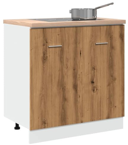 Xichuzi Armario bajo Fregadero Madera Roble Artisan 80x46x81,5 cm, Mueble Fregadero, Mueble Baño Cocina, Muebles De Cocina, Modulos De Cocina - 856078