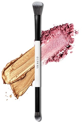 Lamora Pinceles de maquillaje Sombra de ojos Colorete Bronce Highlighter Set Paleta - PH12