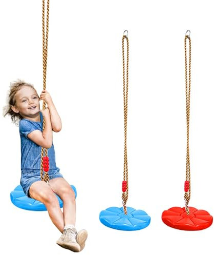 Balancoire Exterieur, Balançoire en Corde d'escalade pour Enfant, Siege Balancoire avec Corde Balancoire Réglable, Balancoire Adulte pour Jardin Intérieur/Extérieur, Portée Maximale 150 kg (Bleu)