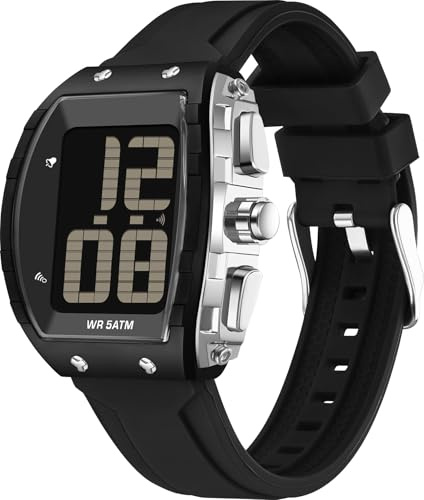 findtime Reloj digital para hombres mayores que hablan, reloj digital fácil de leer, esfera grande, impermeable, deportivo, al aire libre, electrónico, reloj de pulsera para ancianos, con cronómetro