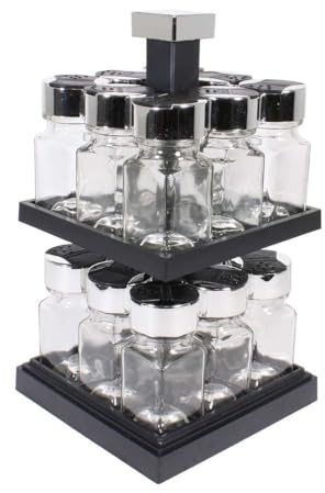 AltoBuy Carrousel tournant à épices avec 16 Pots en Verre