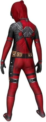 HDAKDDHG Halloween-kostym, superhjälte maskeraddräkt för barn, 3D-tryck, bodysuit, onesie, monsteroutfit, skrämmande halloween, cosplay, fest, fin utklädnad skrikdräkt med huvudbonader130