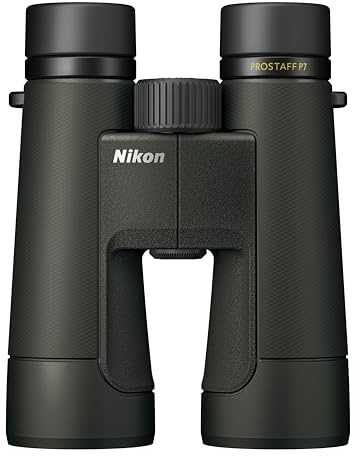 Nikon PROSTAFF P7 12x50 Binocular | High-Magnification Wide FOV Waterproof Fogproof 50mm Binocular with Multilayer-Coated Lenses and Locking Diopter | Wildlife Nature Observation Optic