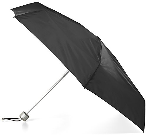 totes Compact Water-Resistant Travel Foldable Umbrella, One Size, Black