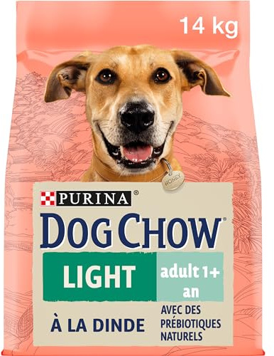 Purina Dog Chow Pienso para Perro Adulto Light, Control de peso con Pavo, saco de 14kg