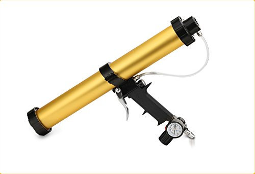 Zylinder Druckluft Kartuschenpistole-TopSer DT-g01 48 cm 600 ml Air Kartuschenpistole mit 450 mm Aluminium Schaft für 310 ml, 400 ml, 600 ml Wurst Gummi Kleber