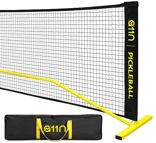 A11N SPORTS Designed for All Weather Conditions with Steady Metal Frame and Strong PE Net, Regulation Size Net with Carrying Bag- 22’ Wide x 36” Tall, Indoor/Outdoor Use