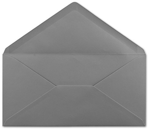 25 DIN Lang Briefumschläge Grau 22 x 11 cm -120 g/m² Nassklebung Post-Umschläge ohne Fenster ideal für Weihnachten Grußkarten Einladungen von Ihrem Glüxx-Agent