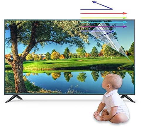 Blendfreies blaues Licht Multifunktion 55-75 Zoll TV Displayschutzfolie Mattfolie, Drinnen draußen Matte Schutzfolie für LCD-, LED-, 4K-OLED- und QLED-HDTV / 75in 1645x930mm
