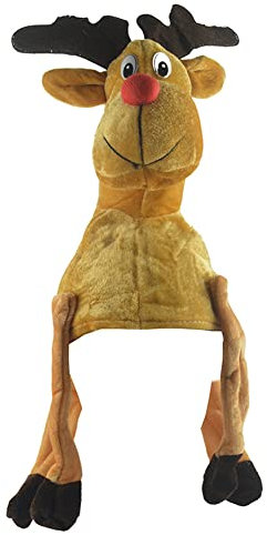 URFEDA Tiermütze Lustige Partyhüte Plüsch Hut Niedlicher Weihnachtshut Elch Lustiges Kostüm Cosplay Hüte Weihnachten Party Festival Tierhut