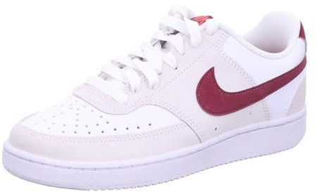 NIKE Herren Court Vision LO Sneaker, White Team Red Adobe Dragon Red, 38.5 EU