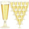 CZMAO 50 Pièces 150 ml Flûtes à Champagne Flute Champagne Plastique Verres à Champagne en Plastique Réutilisable Coupe de Champagne Scintillantes D'or Coupe Champagne pour Mariages Fêtes