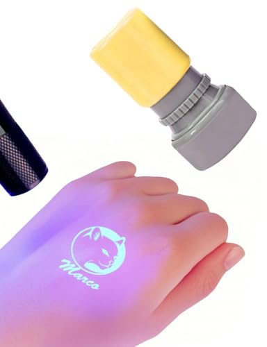 Sellos Para Marcas Invisibles (Reveladas Bajo Luz UV), Sello De Tinta Invisible, Sello De Patrón Transparente Personalizable, Sello Transparente Anticontrafaz Para Documentos En Papel.