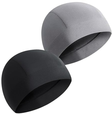 CUEMOON 2 Pezzi sotto Casco Bici Estivo, Cuffia Sottocasco Moto Estivo Cappello da Ciclismo, sotto Casco Cuffia