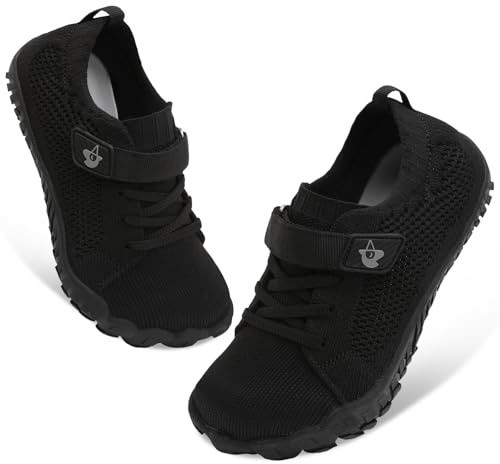 JOINFREE Kids Barefoot Shoes Boys Girls Wide Fit Trainers Lightweight Non Slip Hiking Shoes for Toddler Little Big Kids Breathable Zero Drop School Sneakers for Walking Running Outdoor Activities