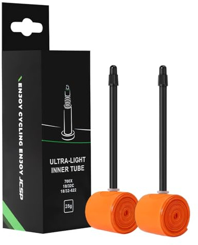 Cyberwork 2 Pezzi Camera d'Aria TPU per Bici da Corsa, 700 x 18-32c, Valvola Francese 65/85 mm, Resistente all'Ossidazione, alle Alte Temperature e alle Forature, Portatile da 28 Grammi (85mm)