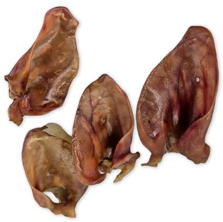Eco Natural - 50 Stück Schweineohren für Hunde - Natürlicher Kausnack & Belohnung - Getrocknete Schweinekrusten - ca. 50 STK