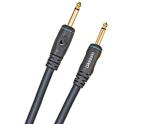 Planet Waves PW-S-05 D'Addario Speaker Cable, Gold Plated Plugs for Optimal Signal Flow, Shielded for Noise Reduction - 1/4 Inch Male to 1/4 Inch Male - 5 Feet/1.52 Meters - 1 Pk, Black