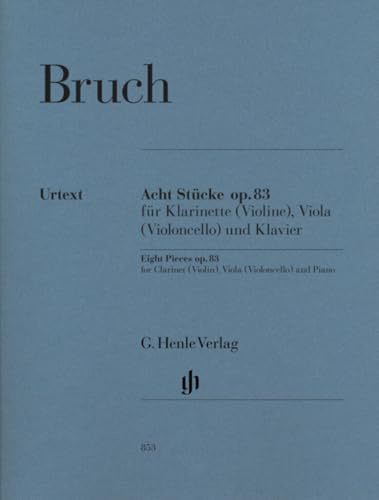 8 pieces op. 83 pour clarinette (violon), alto (violoncelle) et piano: Besetzung: Kammermusik mit Blasinstrumenten