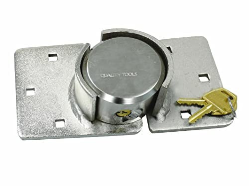 Marksman 59112c 73MM Heavy Duty Round Padlock Lock and HASP, Silver