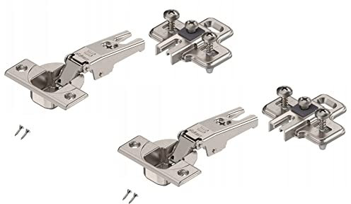 1 Pair Blum MODUL Built-in Refrigerator Hinge Arm 91K9550 with Mounting Plate 194K6100E