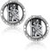 cobee Christopher Médaille pour Voiture, 2 Pcs Voiture Saint Christophe Visière Clip Rond St Christophe Médaille Badge Clip Catholique Visière Bless Conduite Sécurité Clip Religieux Cadeau