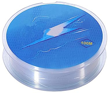 Ligne de pêche invisible de 100 mètres, 0,1 mm en nylon transparent monofilament fil de pêche solide pour la pêche à suspendre les travaux manuels