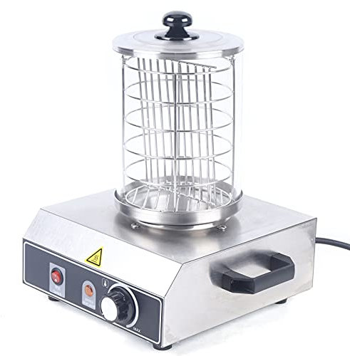 HPDTZ Máquina de perritos calientes, máquina para hacer tostadora, caliente, acero inoxidable, 350 W, calentador de alimentos para restaurantes y bares de aperitivos