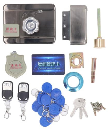 Cerradura de Puerta Electrónica con Cerrojo, Cerradura de Puerta Inteligente sin Llave, Sistema de Control de Acceso con 2 Mandos a Distancia