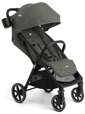Joie Nutmeg Compact Stroller – Lightweight and Compact Stroller with One-Hand Fold (Evergreen)