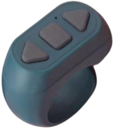 Telefon Scroller Remote, Scrollring, 3 knappar Phone Scroller Remote Ring, Uppladdningsbar Smart Ring Page Turner Clicker för kameravideoinspelning, trådlös fjärrkontroll med fingertopp