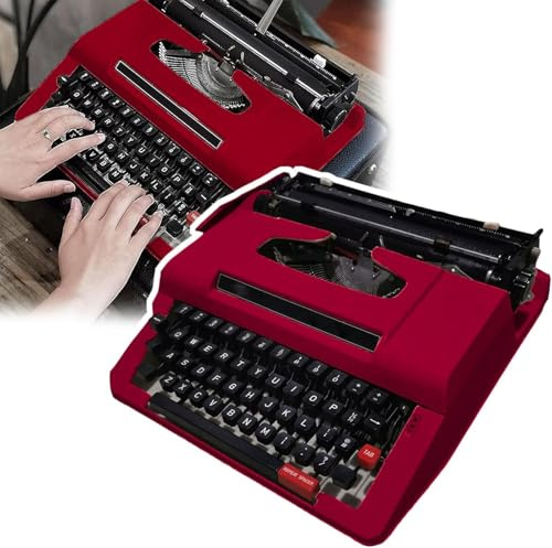 DZZTHSH Ancienne machine à écrire anglaise, machine à pratiquer avec dactylographie mécanique, écriture créative et objets de scène pour film et télévision, adaptée aux écrivains