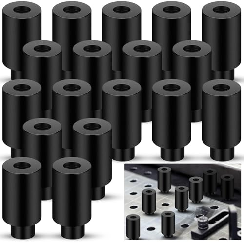 Hicarer 20 Pcs 5/8 x 1 x 1.5 Welding Table Fixture Pins Clamps Stop Alignment Square Quick Setup Welding Accessories