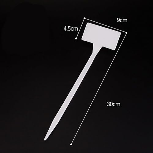 Niceminiwall 10 etiquetas de plástico para plantas, marcadores de jardín con diseño de etiqueta de inserción, ángulo de 30° para una fácil lectura, etiquetas impermeables de larga duración para