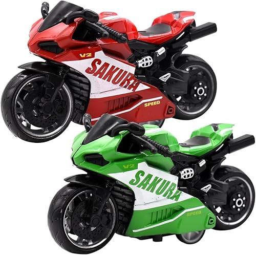 LGWJHCY Lot de 2 jouets de moto, modèle de haute simulation, les modèles parfaits, jouets avec plusieurs fonctions