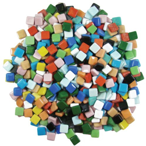 Jennifer's Mosaics 3/8-Inch Classico Mosaic Tiles Color Variety, Assorted Colors, 3-Pound