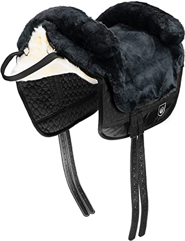 Werner Christ Selle de Cheval «Fellsattel IBERICA Plus» de Selle espagnole de Peau d’Agneau de Haute qualité (treeless), Chevaux Pur-Sang, poneys et shetlands. Couleurs: Anthracite, Marron et Beige.