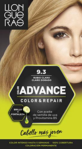 Llongueras Color Advance Tinte Pelo Mujer Coloración Permanente Color Intenso Hasta 5 semanas - Tono 9.3 Rubio Claro Claro Dorado