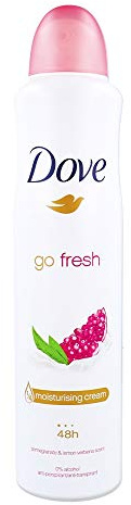 Dove Go Fresh Lot de 3 déodorants en spray à la grenade 150 ml 48 h !egranate déodorant en spray 150 ml 48h