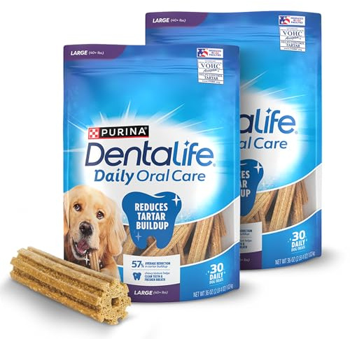 Dentalife Purina Daily Oral Care Large Dog Dental Chews, (2) 30ct
