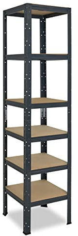 shelfplaza® 200x60x60cm HOME Schwerlastregal anthrazit/Metallregal mit 6 Böden/Kellerregal Metall, Garagenregal, Werkstattregal oder Regal Lagerregal/Steckregal Metall mit 145kg Tragkraft