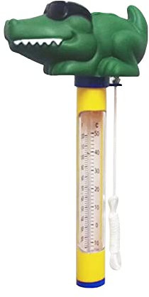 Andoer Schwimmendes Pool-Thermometer, Wasserthermometer, schwimmend, Cartoon-Tierform, Wassertemperatur-Thermometer mit Schnur für Außen-, Innen-, Schwimmbäder, Spas, Whirlpools, Fischteiche