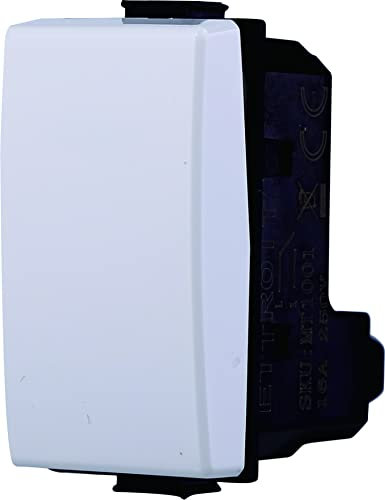 Interruttore Unipolare 1P 16A, Compatibile Con Bticino Matix, 1 Modulo, Colore Bianco (1)