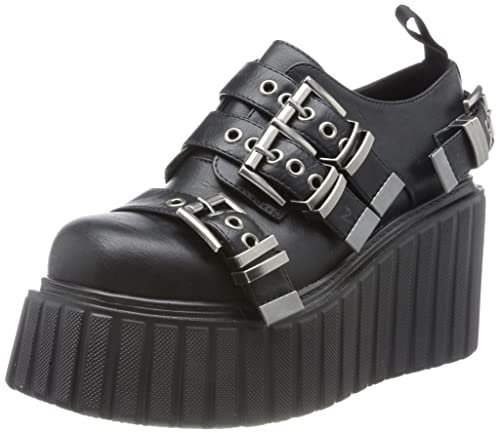 LAMODA Damen Dreaming Big Wedges, Black Pu, 38 EU