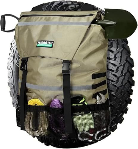 CYUREAY Spare Tire Trash Bag, Offroad Spare Tire Storage Bags Heavy Duty Truck Tailgate Trash Bag Fits up to 40 Tire, Large Recovery Gear Firewood Camping Cargo Storage Bag for Jeep Truck SUV Car